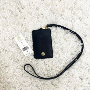Tory Burch Emerson ID Lanyard in Black